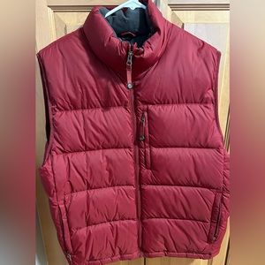 Ladies L.L. Bean Red Down Winter Puffer Vest Large
